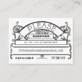 E-Mail- oder Telefonkarten für die Chalkboard-Antw Begleitkarte (Vorderseite)