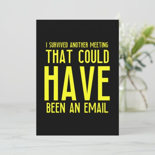 E-Mail-Treffen lustige Geschenke für Mitarbeiter B Dankeskarte (Stehend Vorderseite)