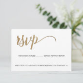 E-Mail UAWG Custom QR reservierte Plätze Gold RSVP Karte (Stehend Vorderseite)