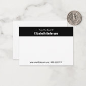 E-Mail vom Schreibtisch mit schwarzem und weißem N Mitteilungskarte (Vorderseite/Rückseite Beispiel)