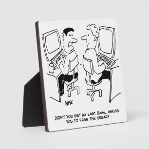 E-Mails des Computerbetreibers, die Zucker anforde Fotoplatte