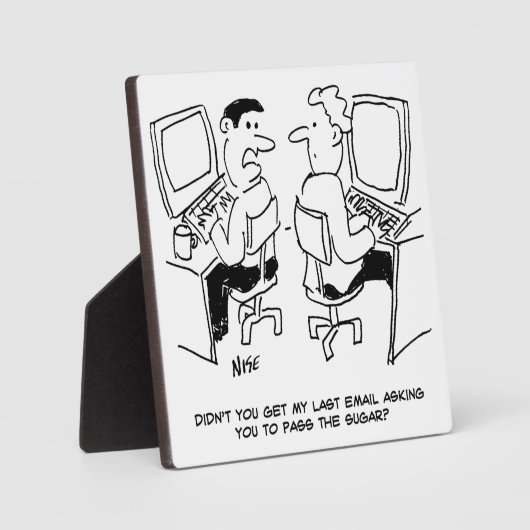 E-Mails des Computerbetreibers, die Zucker anforde Fotoplatte (Vorderseite)