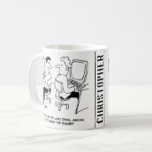 E-Mails des Computerbetreibers, die Zucker anforde Kaffeetasse (Vorderseite Links)