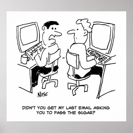 E-Mails des Computerbetreibers, die Zucker anforde Poster (Vorne)
