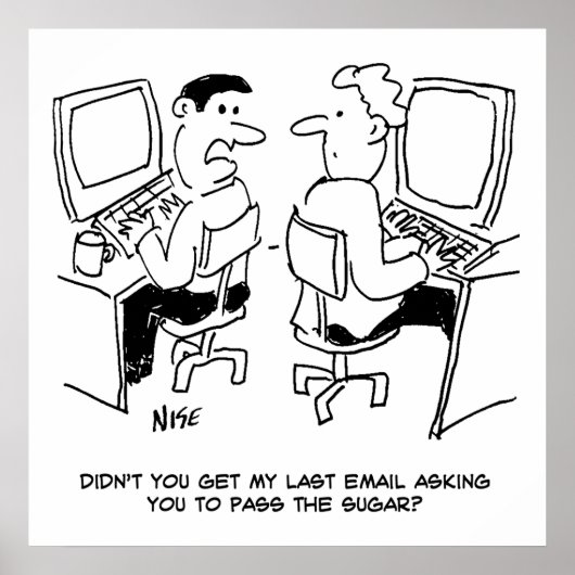 E-Mails des Computerbetreibers, die Zucker anforde Poster (Vorne)