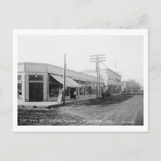 E. Main St., Turlock, Kalifornien Vintag Postkarte (Vorderseite)
