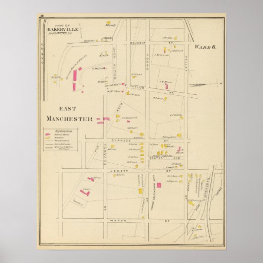 E Manchester, Bakerville, Ward 6 Poster (Vorne)