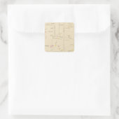 E Manchester, Bakerville, Ward 6 Quadratischer Aufkleber (Tasche)