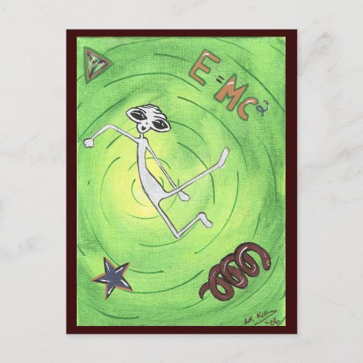 E MC2 Alien Postkarte (Vorderseite)
