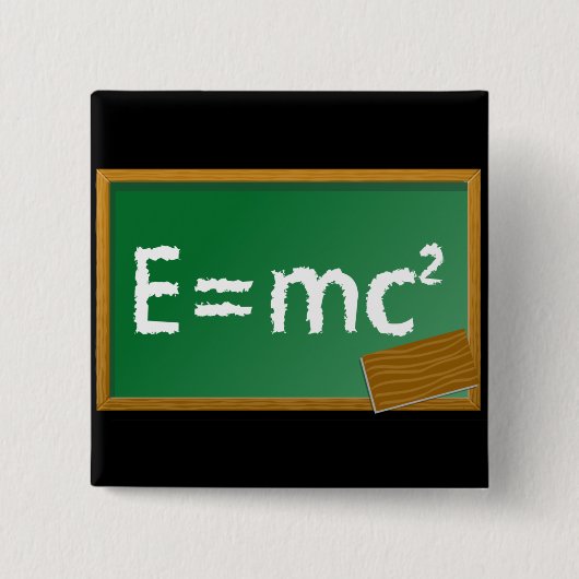 E=mc2 Button (Vorderseite)