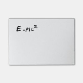 E=MC2 E entspricht Lux quadriert Post-it Klebezettel