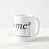 E=MC2 Einsteins Relativitätstheorie Kaffeetasse (VorderseiteRechts)
