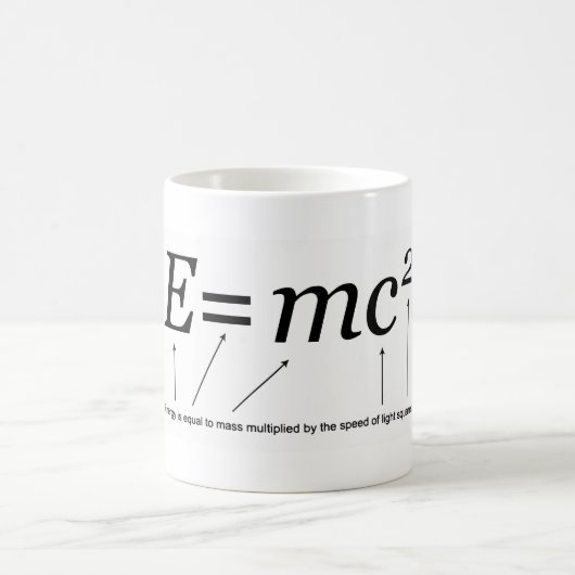 E=MC2 Einsteins Relativitätstheorie Kaffeetasse (Mittel)