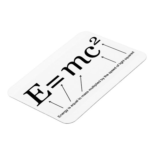 E=MC2 Einsteins Relativitätstheorie Magnet (Linke Seite)