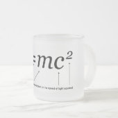 E=MC2 Einsteins Relativitätstheorie Mattglastasse (VorderseiteRechts)