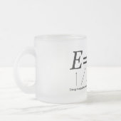E=MC2 Einsteins Relativitätstheorie Mattglastasse (Links)