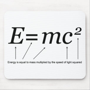 E=MC2 Einsteins Relativitätstheorie Mousepad