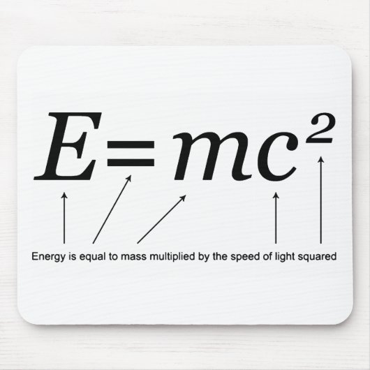 E=MC2 Einsteins Relativitätstheorie Mousepad (Vorne)