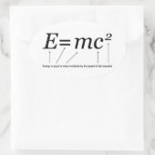 E=MC2 Einsteins Relativitätstheorie Ovaler Aufkleber (Tasche)