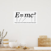 E=MC2 Einsteins Relativitätstheorie Poster (Küche)