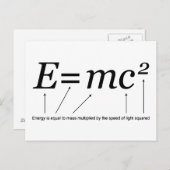 E=MC2 Einsteins Relativitätstheorie Postkarte (Vorne/Hinten)