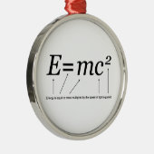 E=MC2 Einsteins Relativitätstheorie Silbernes Ornament (Rechts)