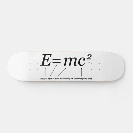 E=MC2 Einsteins Relativitätstheorie Skateboard (Horizontal)