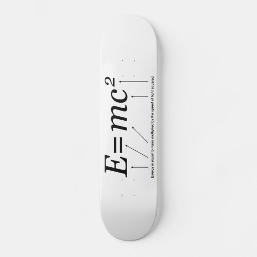 E=MC2 Einsteins Relativitätstheorie Skateboard (Vorderseite)