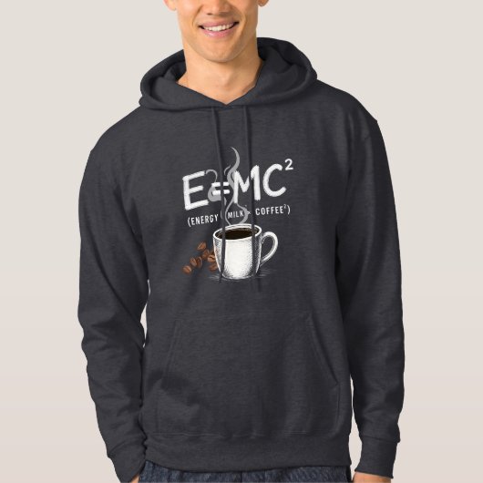 E=MC2 Kaffee-Kraft Wissenschaftsgleichungs-Design Hoodie (Vorderseite)