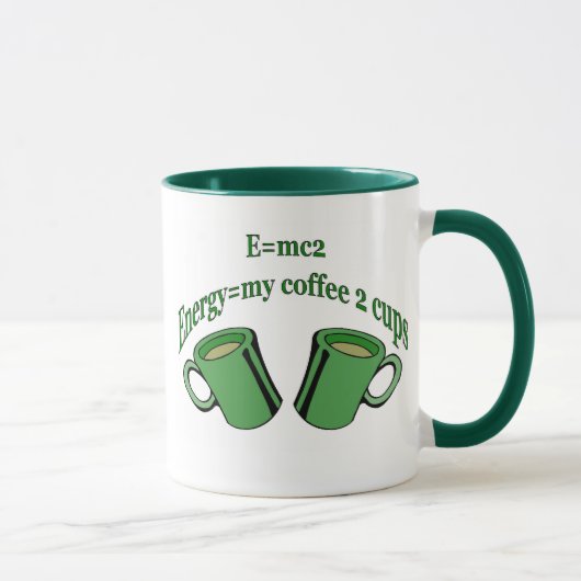 E=mc2 Meine 2 Coffeeshups Tasse (Rechts)