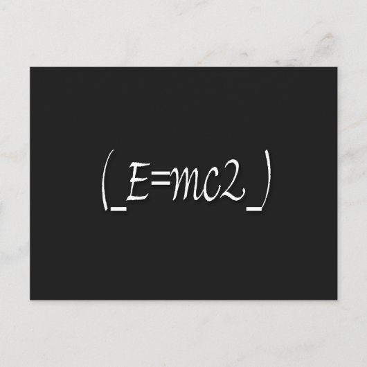 (_E=mc2_) Postkarte (Vorderseite)