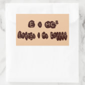 E = MC2 RECHTECKIGER AUFKLEBER (Tasche)