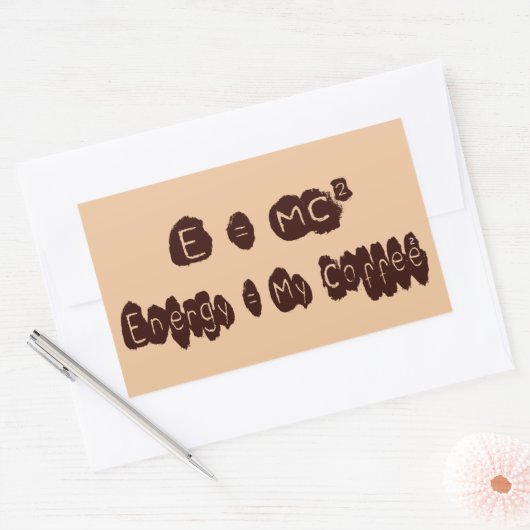 E = MC2 RECHTECKIGER AUFKLEBER (Umschlag)