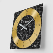 E= mc2 Time Machine Clock~Space/Time Continual~ ~ Quadratische Wanduhr (Winkel)