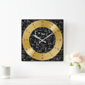 E= mc2 Time Machine Clock~Space/Time Continual~ ~ Quadratische Wanduhr (Zuhause)