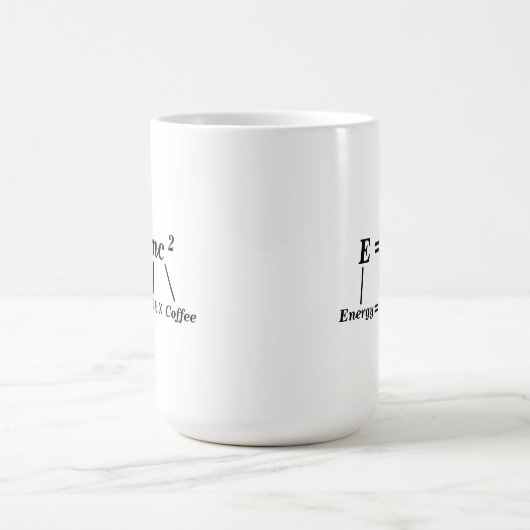 E=mc2 Wissenschaftsphysik Energie Einstein witzig Kaffeetasse (Mittel)