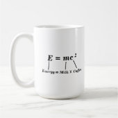 E=mc2 Wissenschaftsphysik Energie Einstein witzig Kaffeetasse (Links)