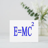 E=MC 2 (blau) Postkarte (Stehend Vorderseite)