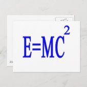 E=MC 2 (blau) Postkarte (Vorne/Hinten)