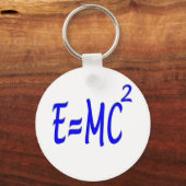 E = MC 2 (blau) Schlüsselanhänger (Vorderseite)