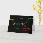 E = MC-2. E equals MC Squared Karte (Gelbe Blume)