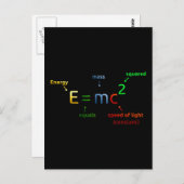 E = MC-2. E equals MC Squared Postkarte (Vorne/Hinten)