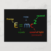 E = MC^2. E gleich MC Squared Postkarte (Vorderseite)