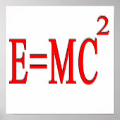 E=MC 2 (rot) Poster (Vorne)