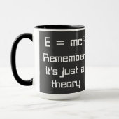 E=mc ². Einsteins Theorie der Relativität auf Tasse (Links)