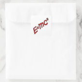 E = mc² – Genius Mode On Quadratischer Aufkleber (Tasche)