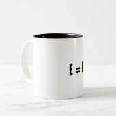 E=MC Hammer! Zweifarbige Tasse (Vorderseite Links)