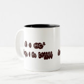 E=MC-Kaffee Zweifarbige Tasse (Vorderseite Links)