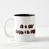 E=MC-Kaffee Zweifarbige Tasse (Links)
