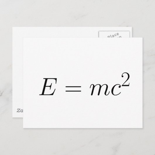 E = mc² postkarte (Vorne/Hinten)